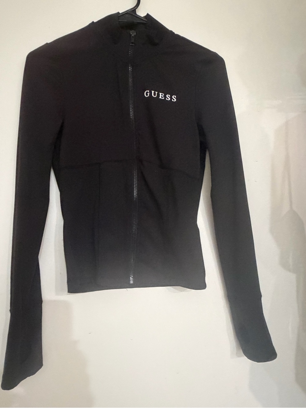 GUESS Black Full-Zip Women's Performance Jacket